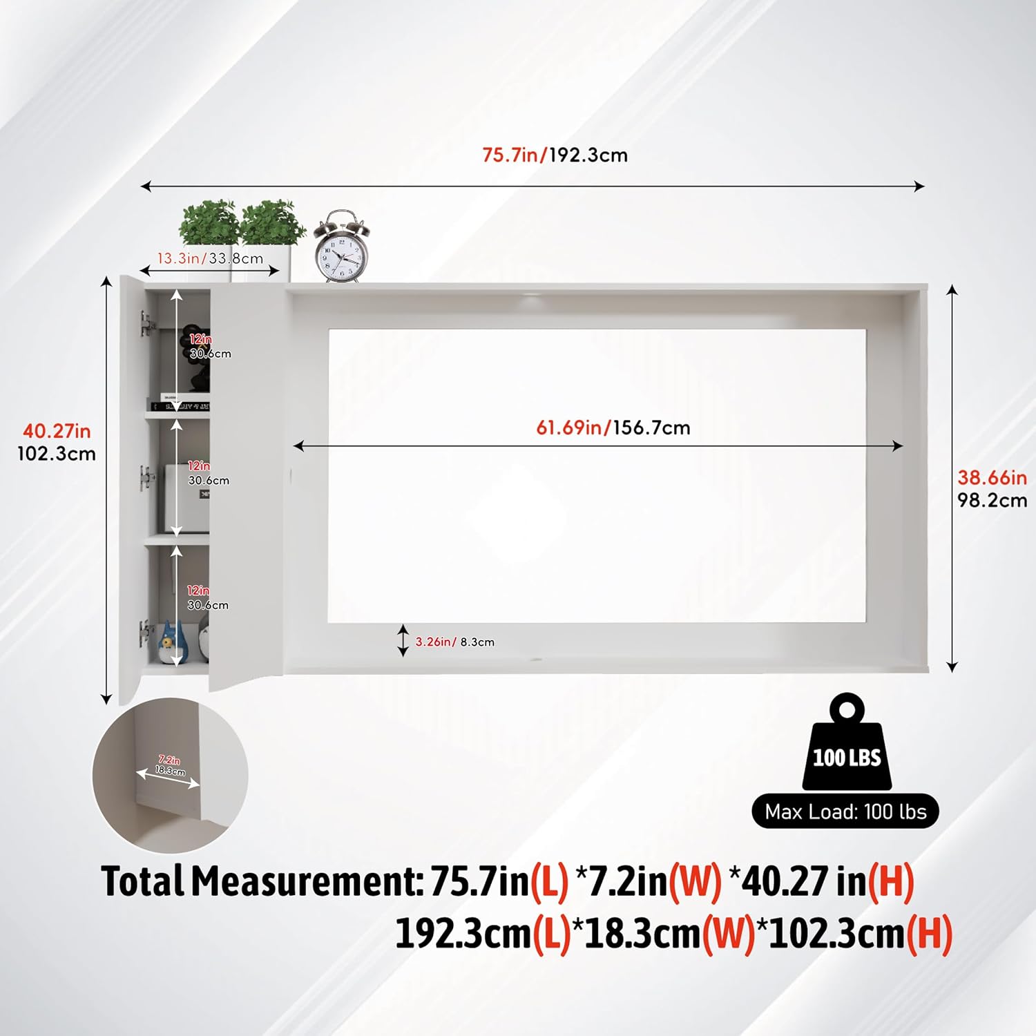 Custom TV Frame with Storage