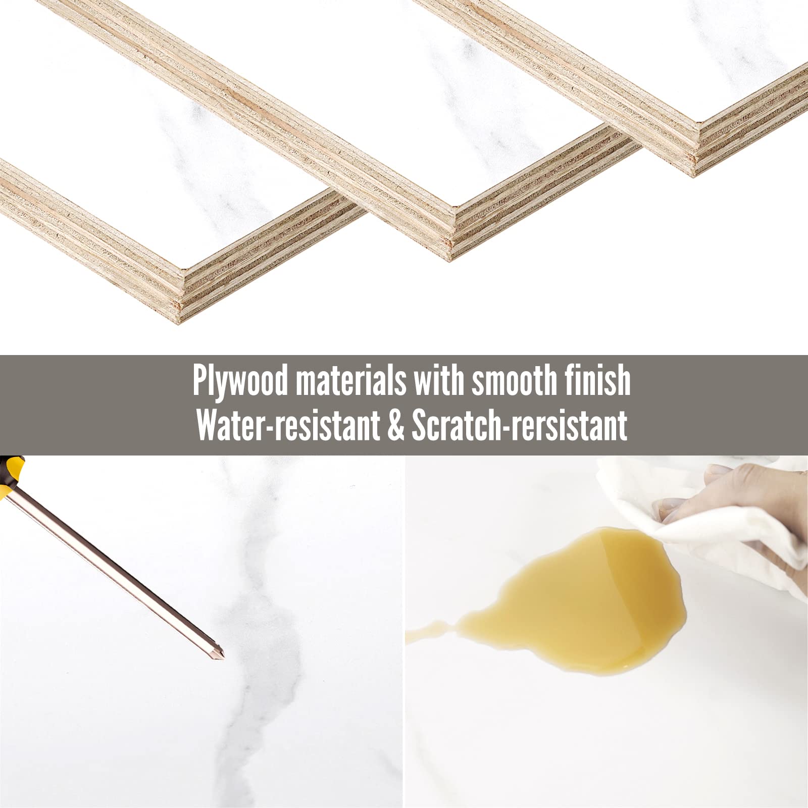 Modern Floating TV Stand with Storage Drawers and Shelves #color_pietra white