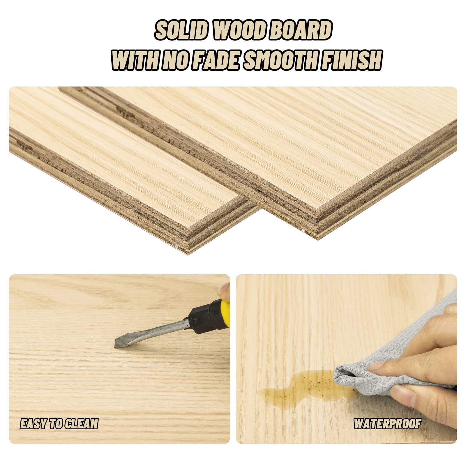 Plywood Wall Mounted Floating TV Stand with Large Door #color_light oak