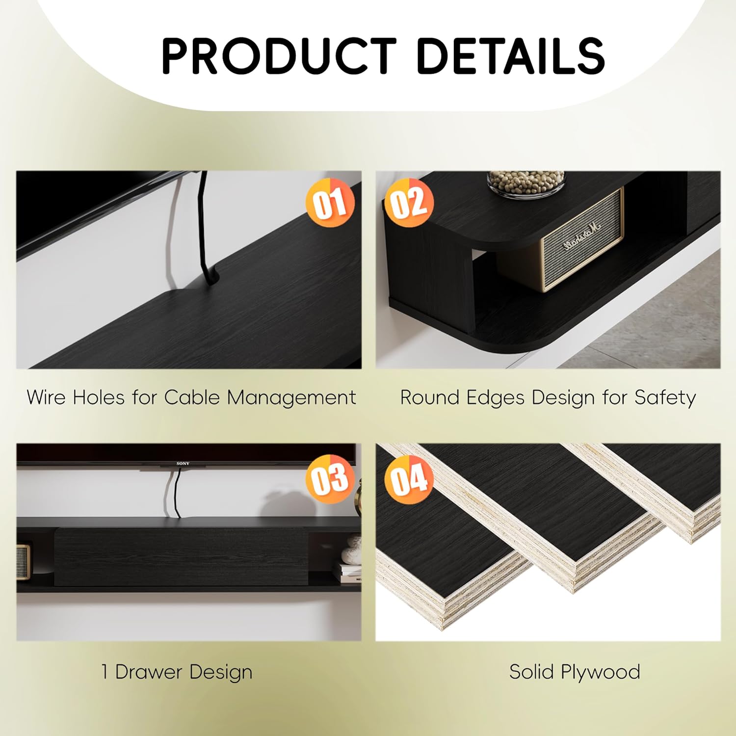 Custom Solel Floating TV Stand