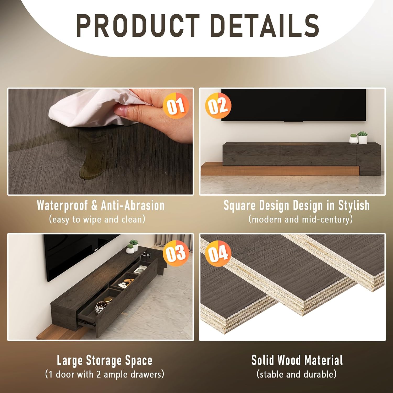 Custom Retractable Floor TV Stand 71"-122"