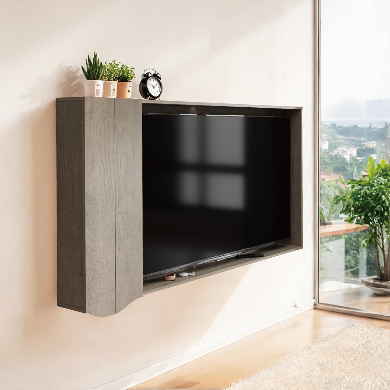 Custom TV Frame with Storage