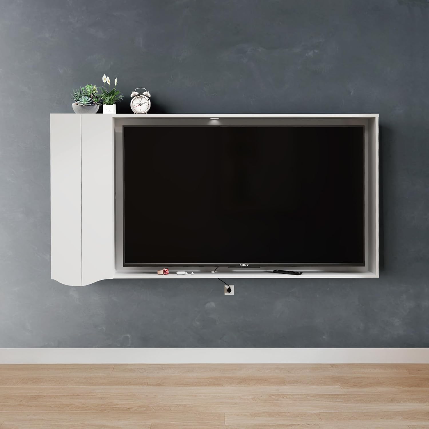 Custom TV Frame with Storage