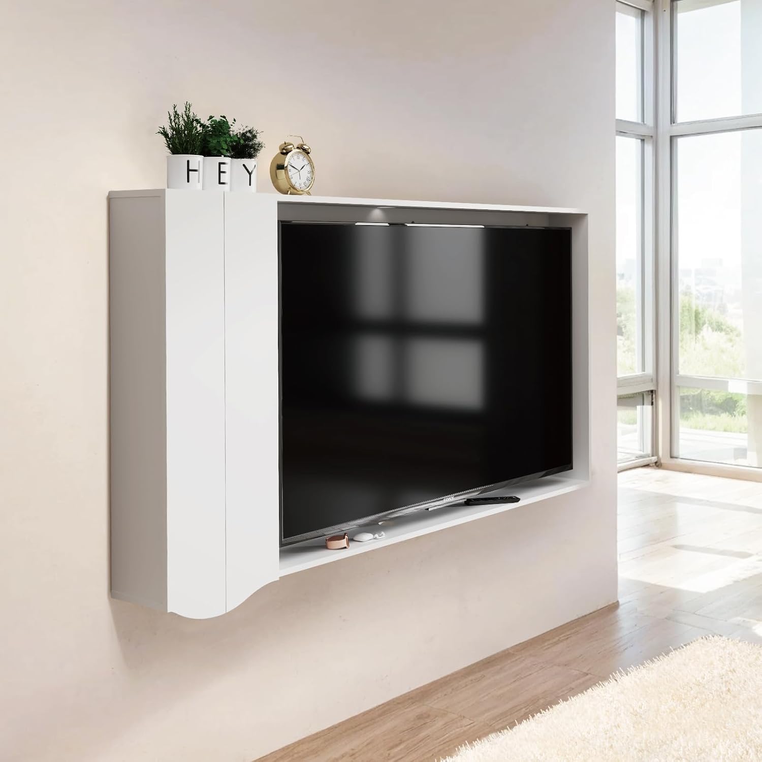 Custom TV Frame with Storage