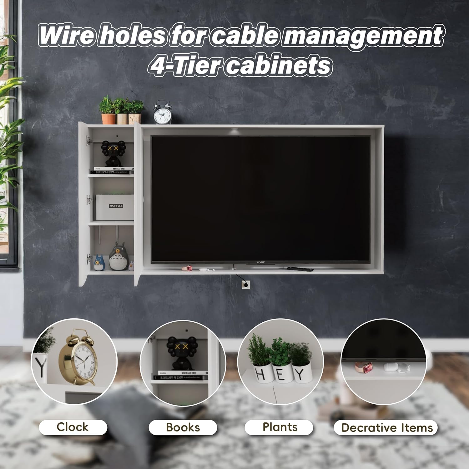 Custom TV Frame with Storage