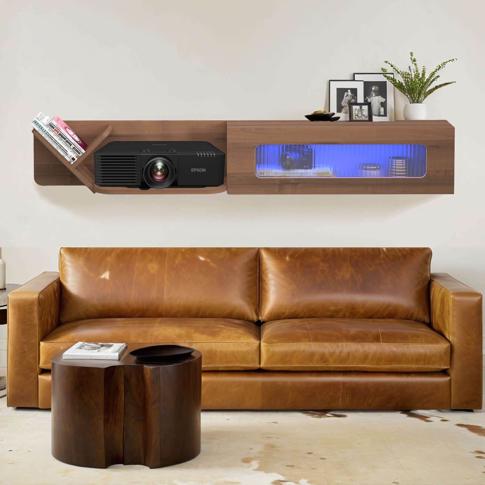 Custom Asymetrix Floating TV Stand