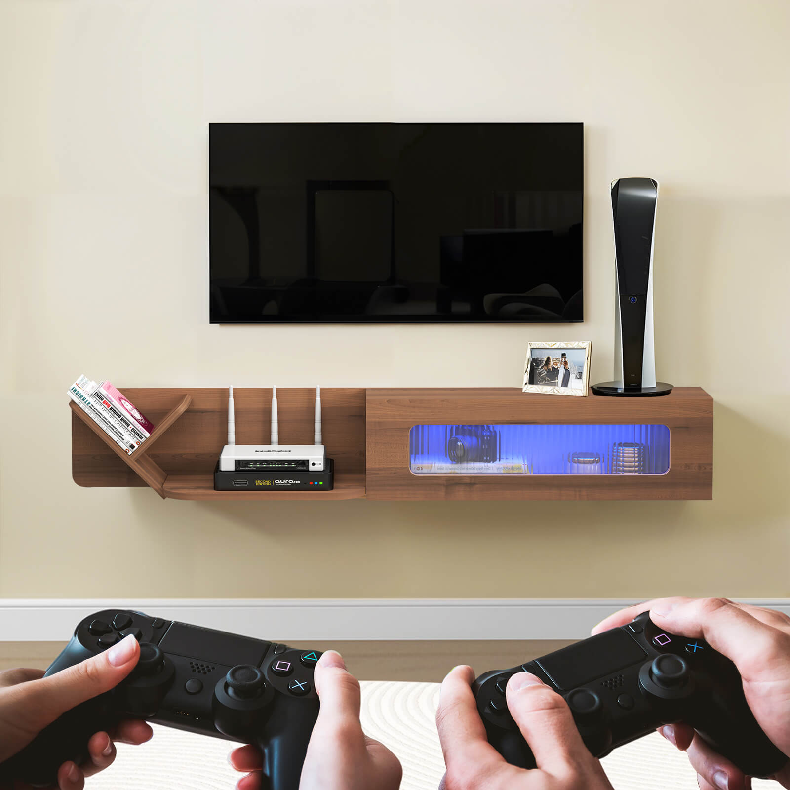 Custom Asymetrix Floating TV Stand