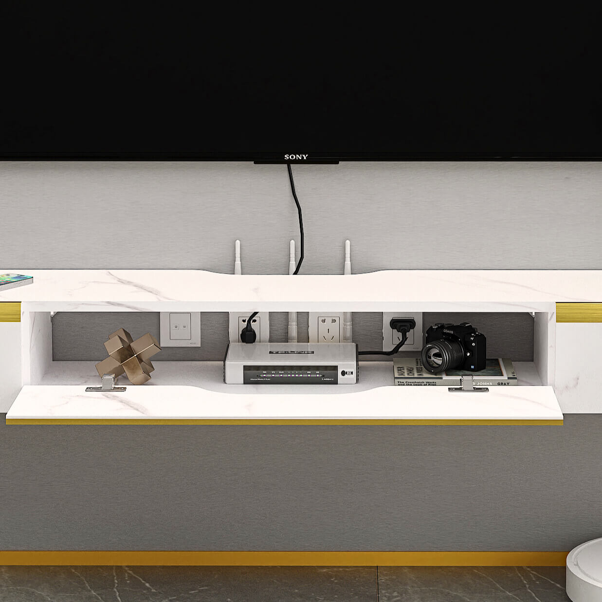 Custom Elega Floating TV Stand