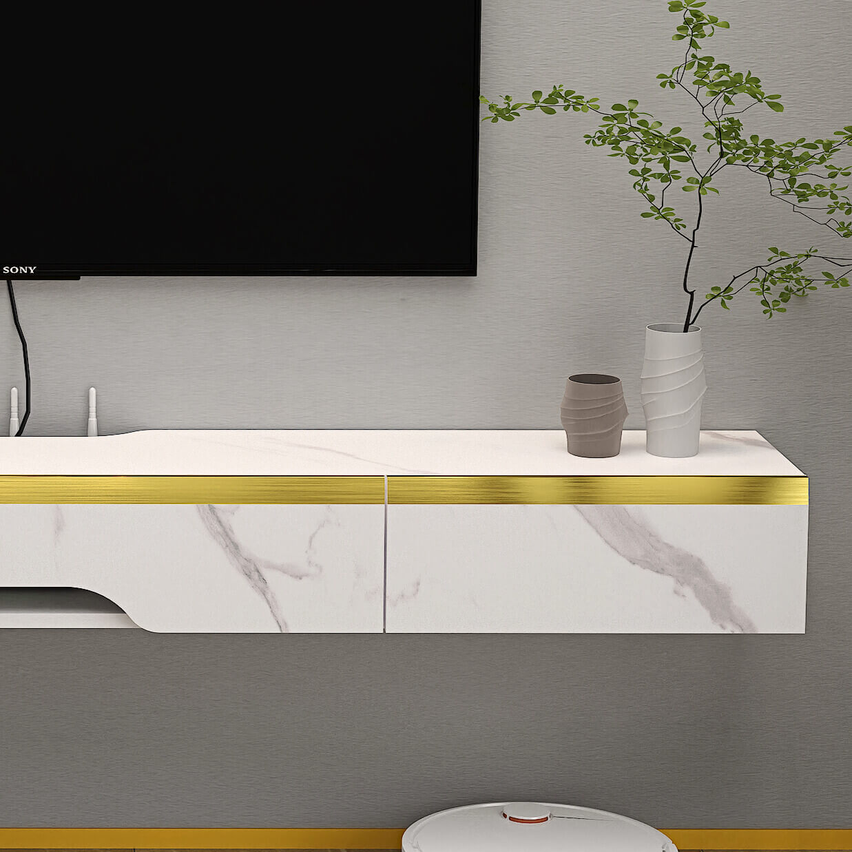 Custom Elega Floating TV Stand