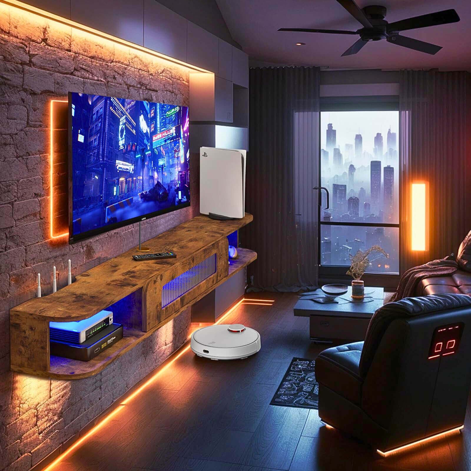 Custom Eclaire Floating TV Stand