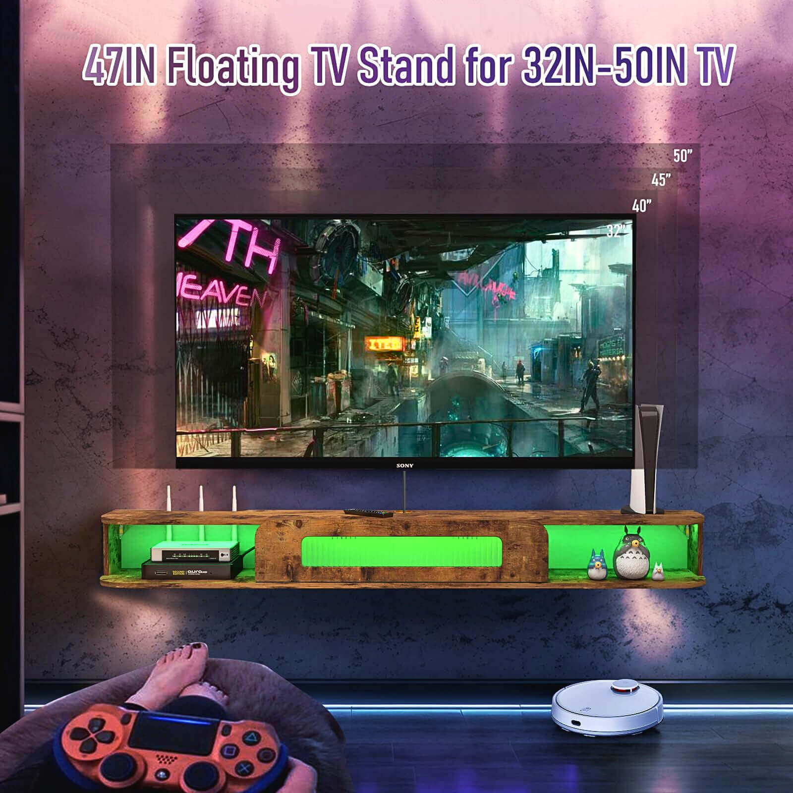Custom Eclaire Floating TV Stand