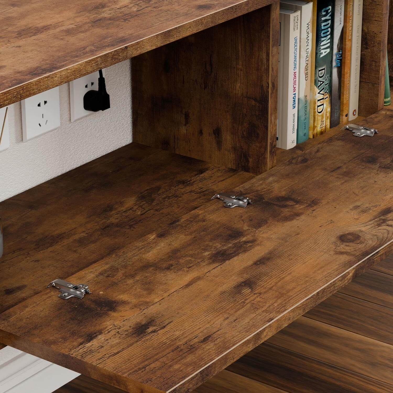 76" Prima TV Stand Rustic Brown