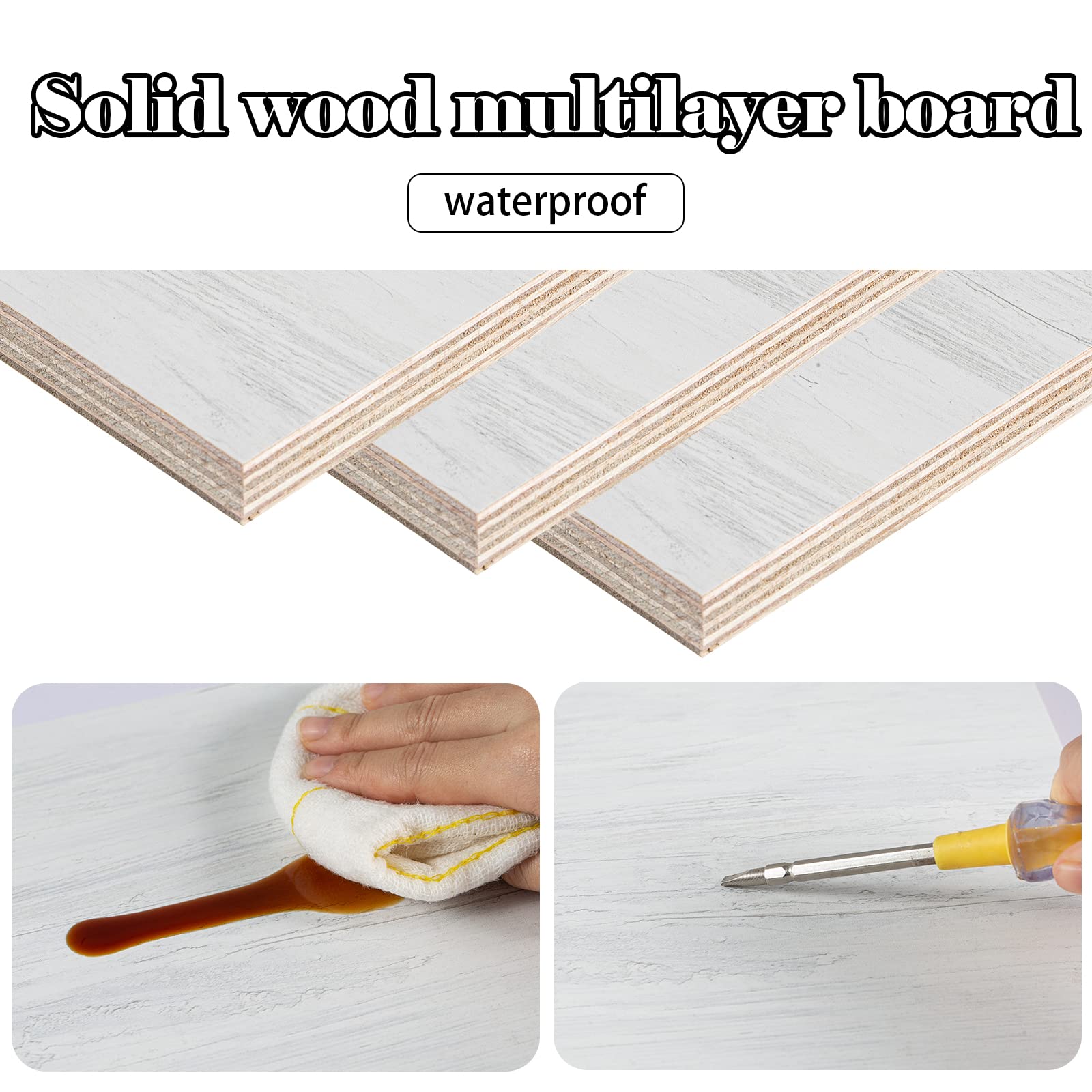 Wall Mounted Floating Desks with Drop-leaf Table & Shelves #color_greyish white