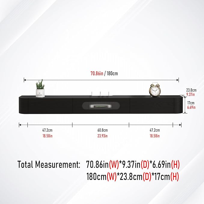 70.86" Prista Solid Wood TV Stand, Black