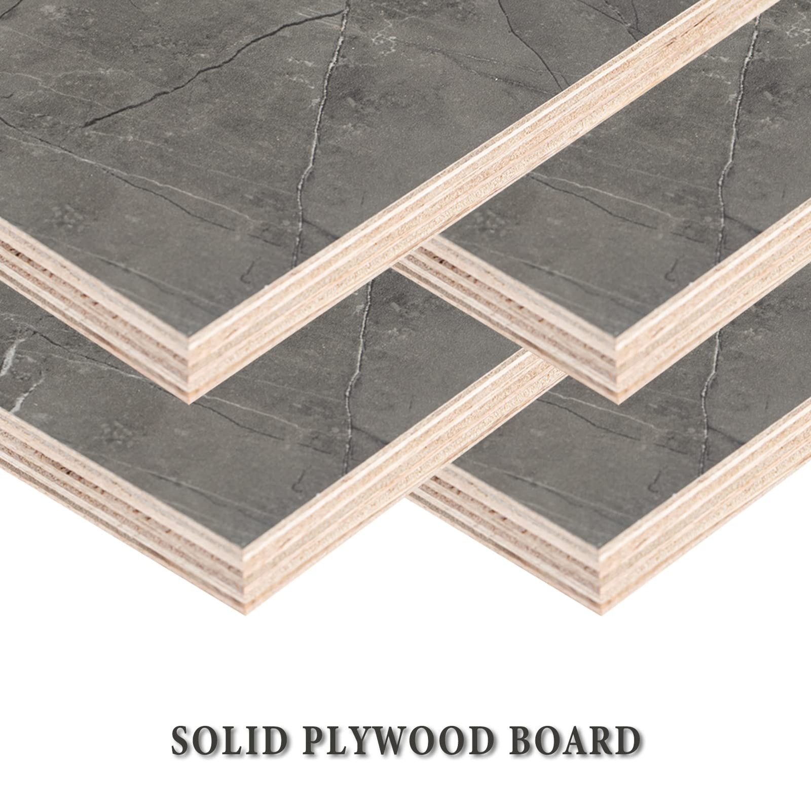 Plywood Floating TV Stand with Wall Panel, Entertainment Media Shelf