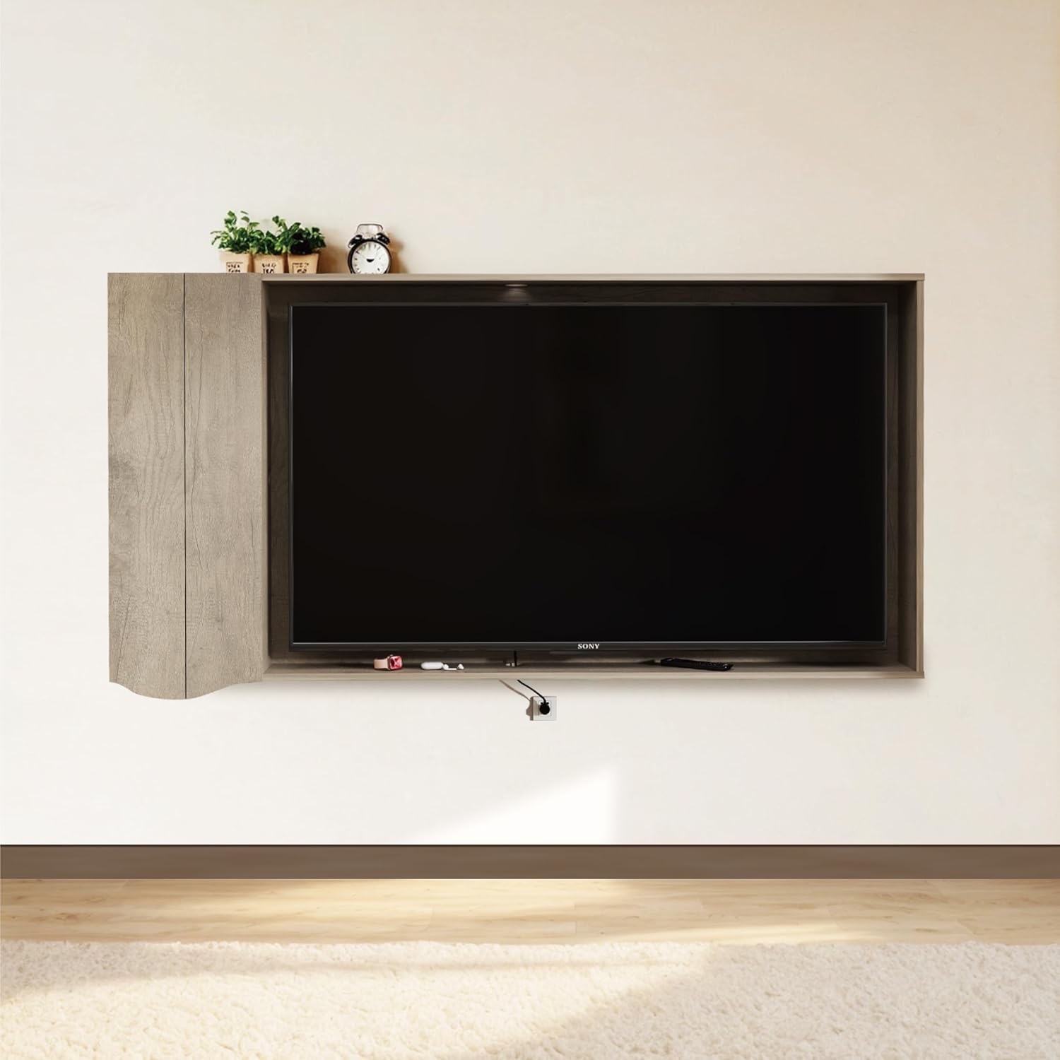 Custom TV Frame with Storage