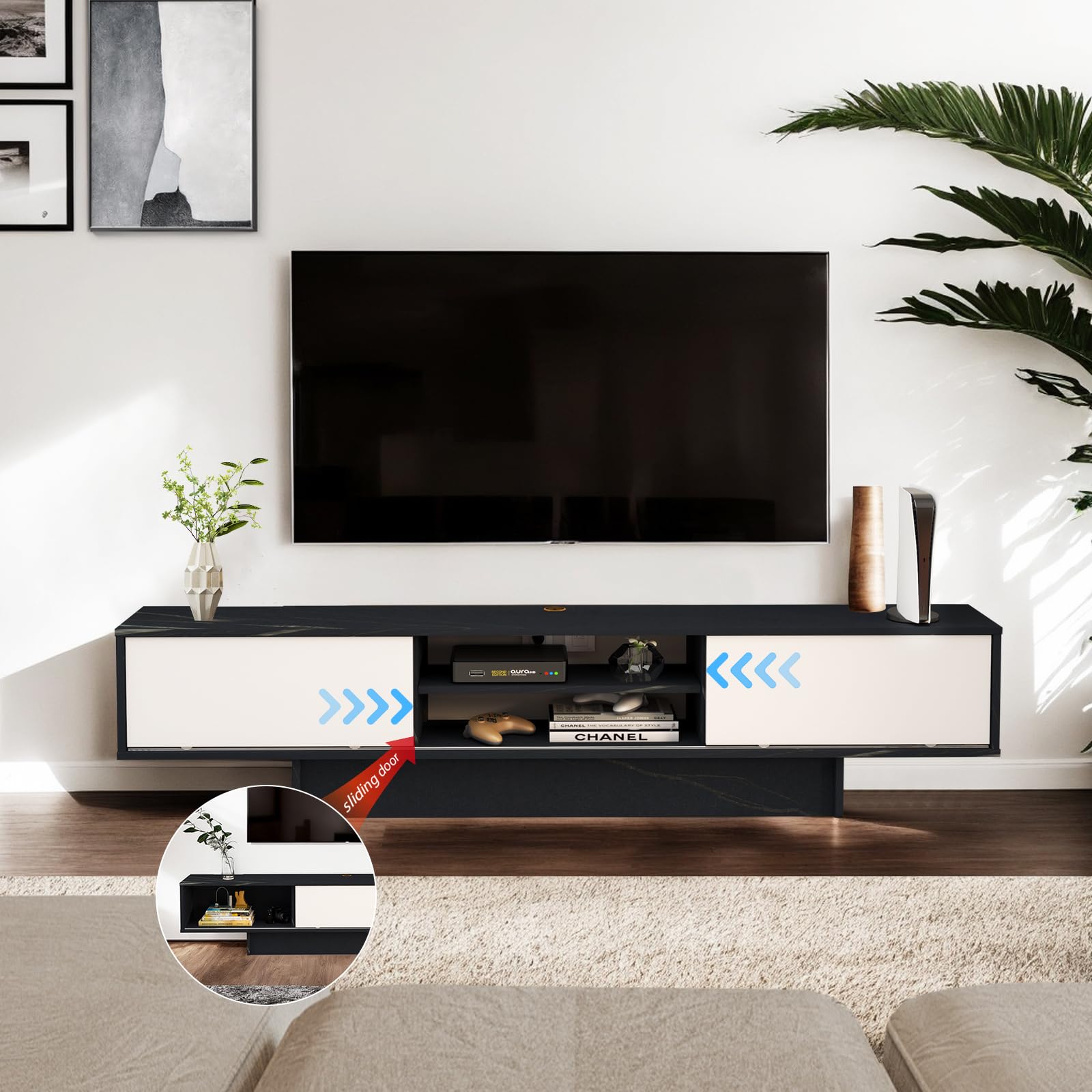 Custom Glissa Floating TV Stand