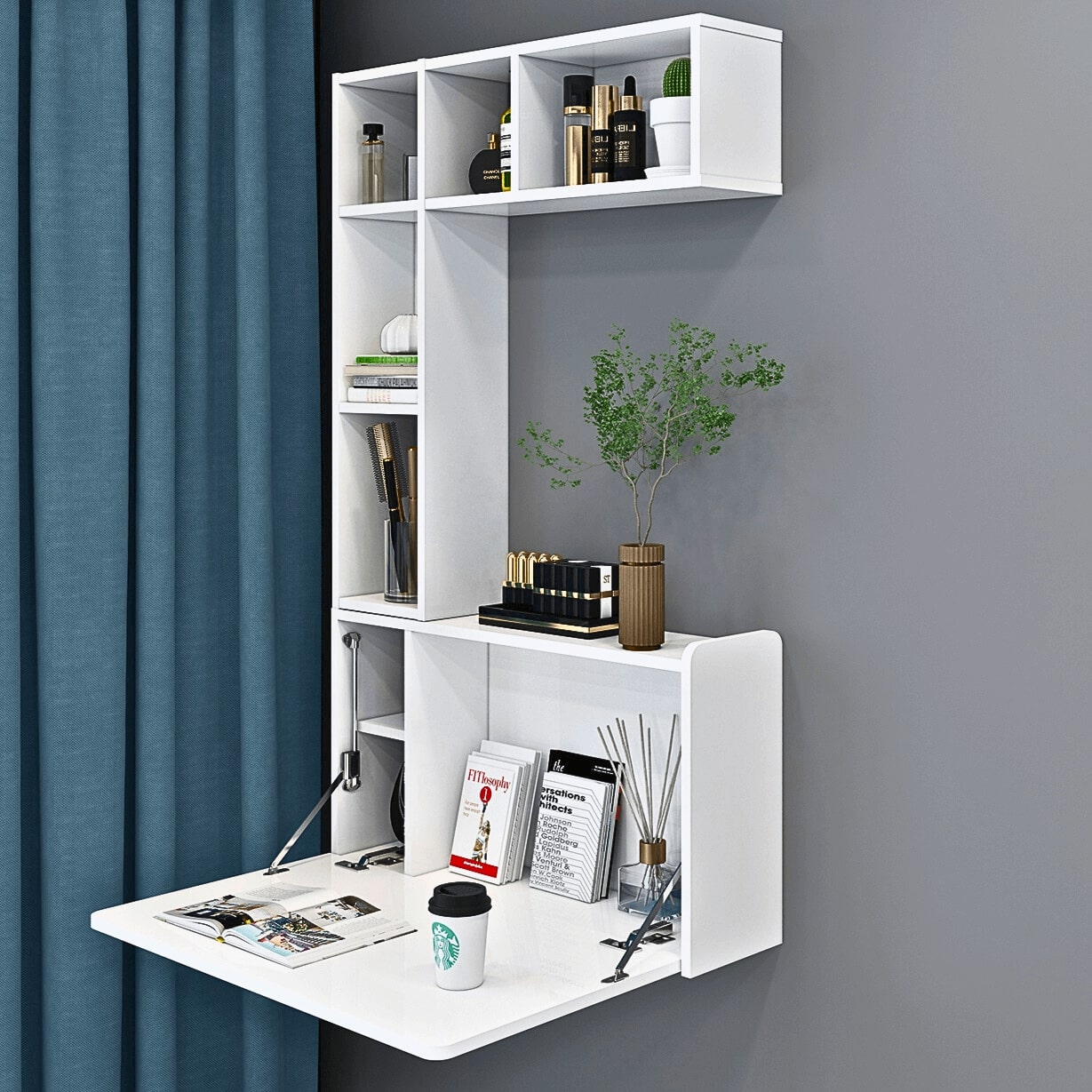 Wall mounted deals murphy desk